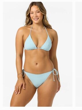 O’Neill women’s salt water solids light blue bikini small